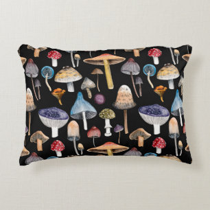 Coussins Décoratifs Plantes forestiers : champignons d'aquarelle, patt