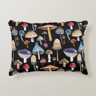 Coussins Décoratifs Plantes forestiers : champignons d'aquarelle, patt