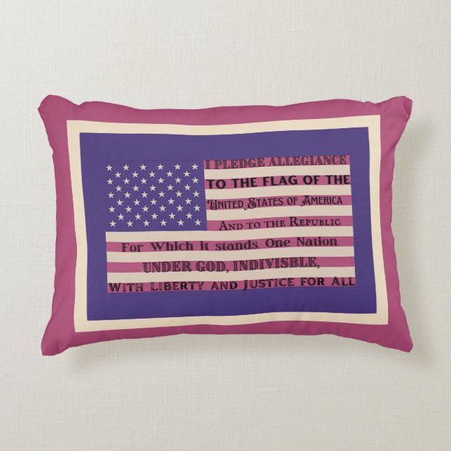 Coussins Décoratifs Pledge of Allegiance Flag (Devant)