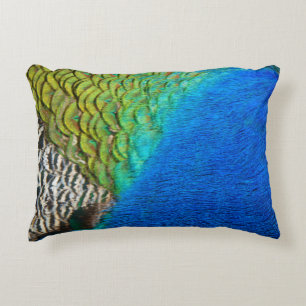 Coussins Décoratifs Plumes de paon IV Nature abstraite colorée