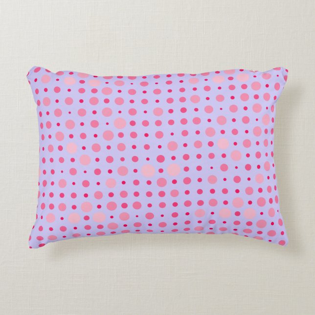 Coussins Décoratifs Pointe Polka Rétro 01.Pink LPurple BG (Devant)