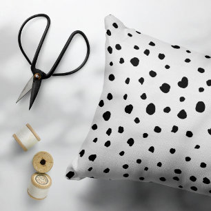 Coussins Décoratifs Points dalmatiens, Points dalmatiens, Noir et Blan