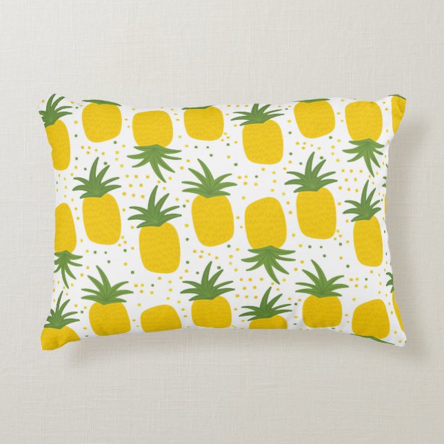 Coussins Décoratifs Points d'ananas : Conception de fruits d'été (Devant)