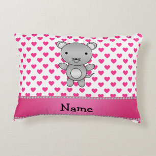 Coussins Décoratifs Pois nommé personnalisé de coeurs de rose de