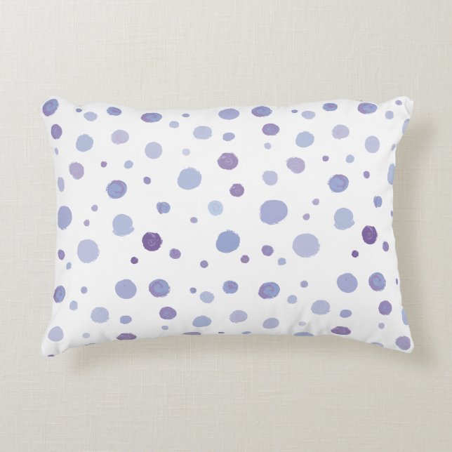 Coussins Décoratifs pois peints à la main (Devant)