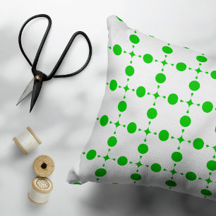 Coussins Décoratifs Pois verts, Motif à points Polka, points, pointill