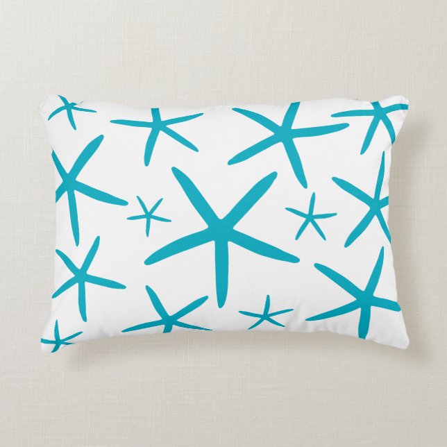Coussins Décoratifs Poisson maigre | Bleu caraïbe (Devant)