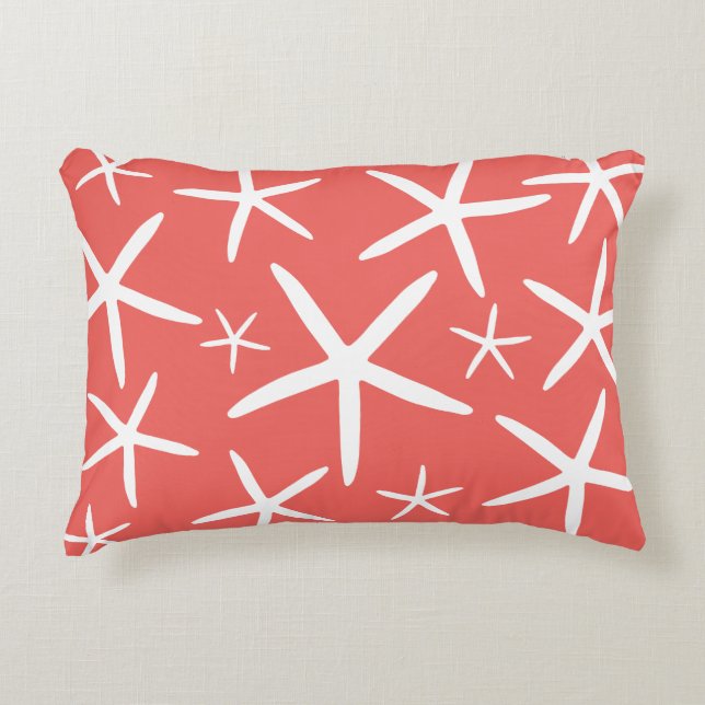 Coussins Décoratifs Poisson maigre | Corail (Devant)