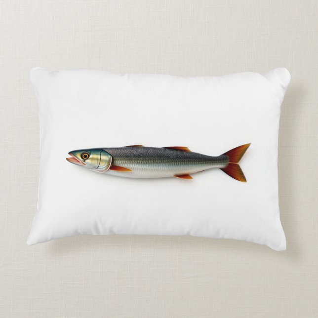 Coussins Décoratifs Poisson snoek sur un fond blanc uni (Dos)
