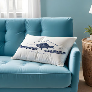 Coussins Décoratifs Poisson Vintage à l'écorce, vagues coordonnées océ