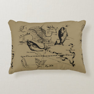 Coussins Décoratifs Poissons Constellation Hevelius 1690 Décor