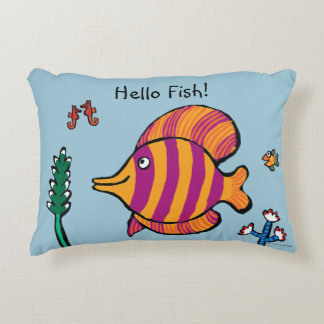Coussins Décoratifs Poissons tropicaux oranges et pourpres avec des