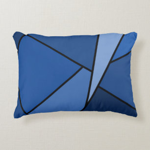 Coussins Décoratifs Polygones bleus Abstraits