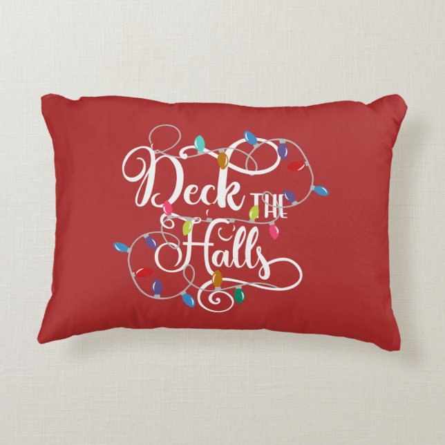 Coussins Décoratifs pont des halls lumières de Noël (Dos)