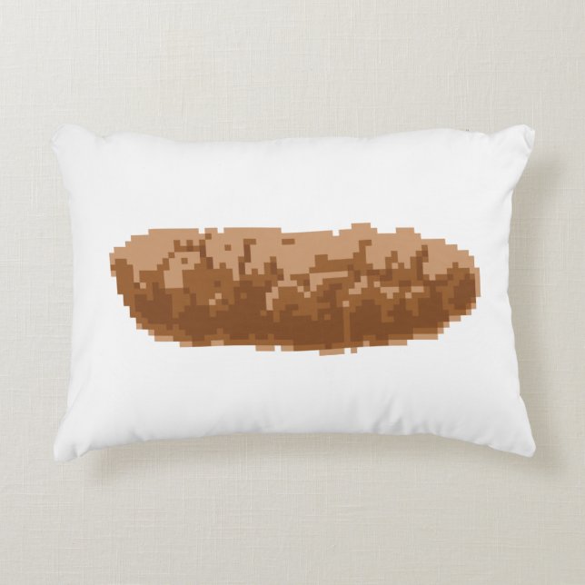 Coussins Décoratifs Poop à 8 bits pour pixels (Devant)
