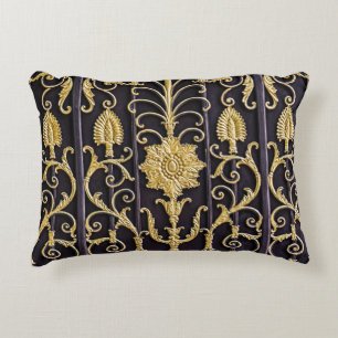 Coussins Décoratifs Porte métallique, design motif complexe.