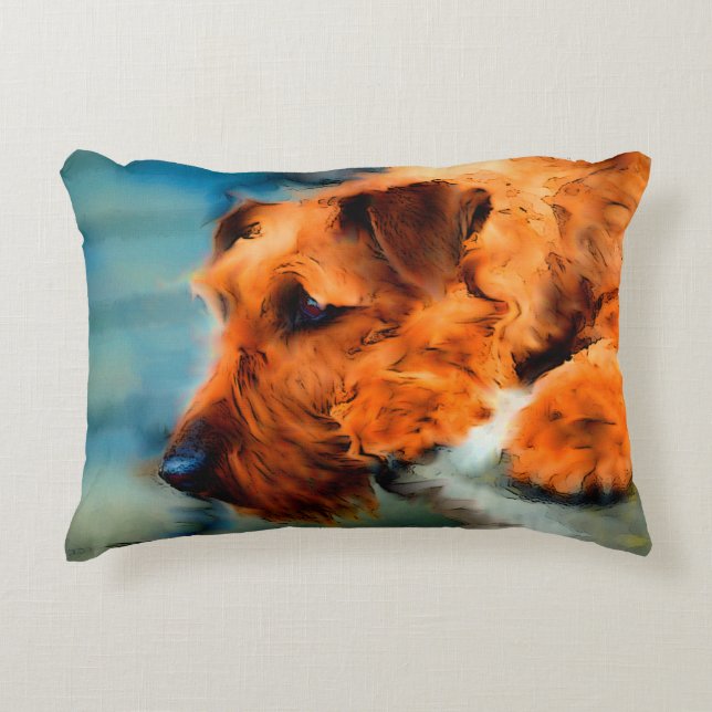 Coussins Décoratifs Portrait d'animal de compagnie d'art de chien Terr (Devant)