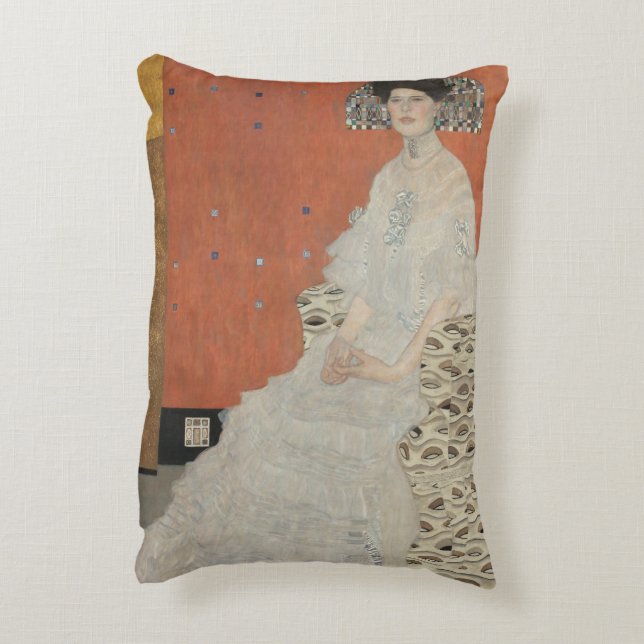 Coussins Décoratifs Portrait de Fritza Riedler par Gustav Klimt (Dos(Vertical))