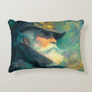 Coussins Décoratifs Portrait de vieil homme hivernal vintage