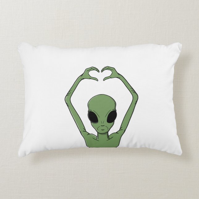 Coussins Décoratifs Pose du cœur extraterrestre (Devant)