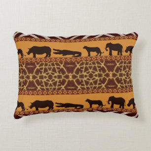 Coussins Décoratifs Poster de animal Motif de Giraffe Tribale africain