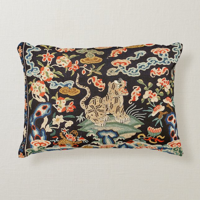 Coussins Décoratifs Pouf de tigre à la japonaise (Devant)