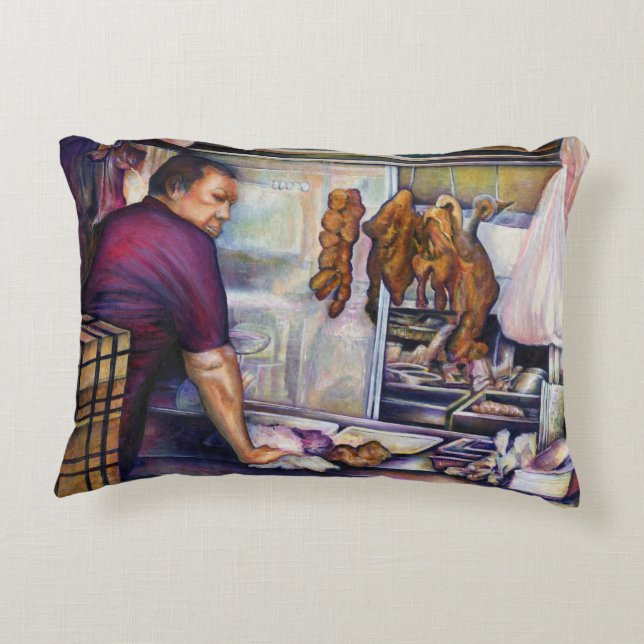 Coussins Décoratifs Poulet ensoleillé, Singapour (Dos)