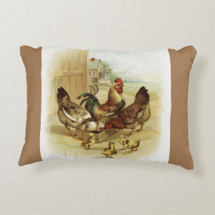 Coussins Décoratifs Poulets de la ferme d'art vintage