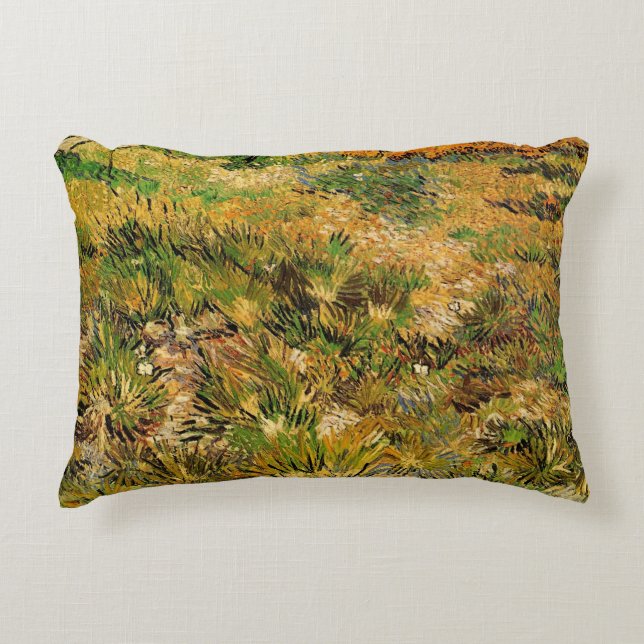 Coussins Décoratifs Pré à l'hôpital Saint Paul par Vincent van Gogh (Devant)