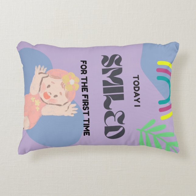 Coussins Décoratifs Premier sourire de bébé  (Devant)