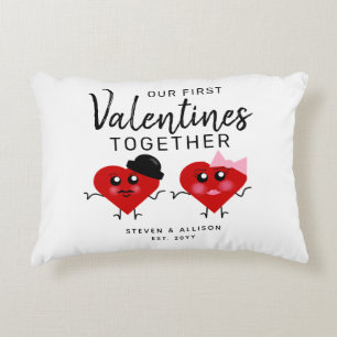 Coussins Décoratifs Première Saint Valentin Ensemble Coeur Rouge Petit