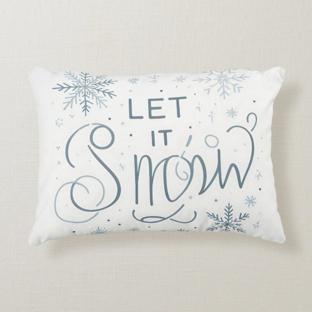 Coussins Décoratifs Préparez-vous pour l'hiver ! Laisser neiger (Devant)