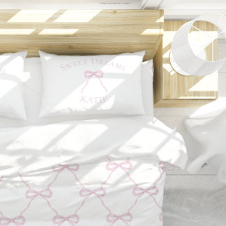 Coussins Décoratifs Preppy rose Bow Sweet Dreams