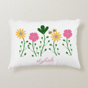 Coussins Décoratifs Printemps et été Filles de la Personnaliser Floral