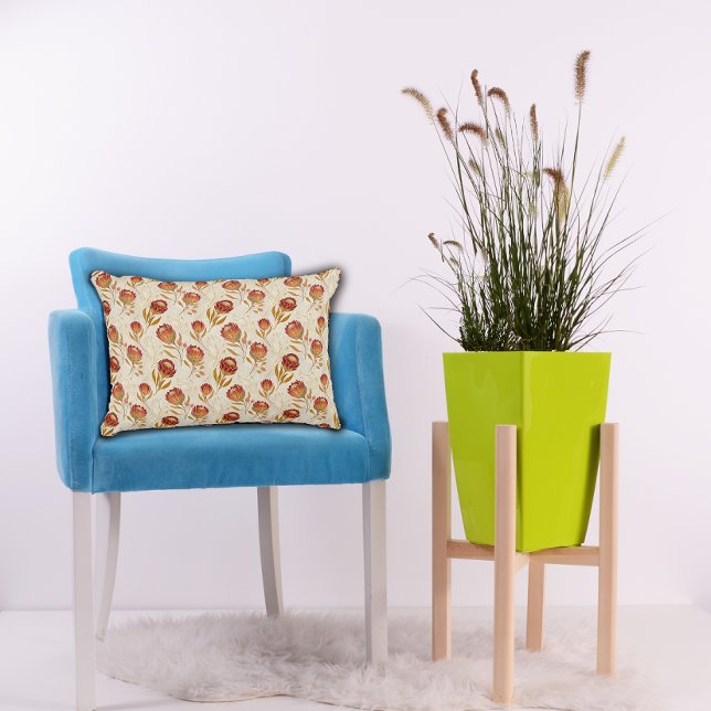 Coussins Décoratifs Protea Flower Desert Floral rose Motif (Créateur téléchargé)