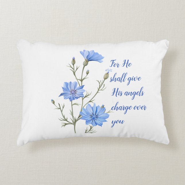 Coussins Décoratifs Psaume 91 Il Donnera Son Ange Inspirationnel (Devant)