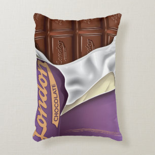 Coussins Décoratifs Publicité vintage pour le chocolat britannique.