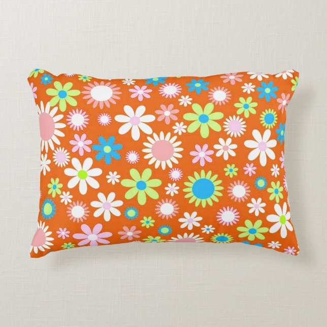 Coussins Décoratifs Puissance de fleurs orange (Devant)