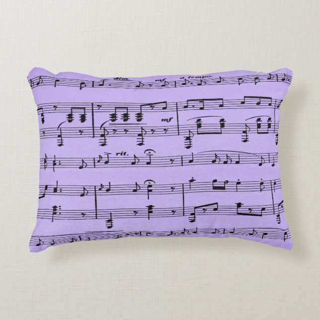 Coussins Décoratifs Purple Sheet Music (Devant)