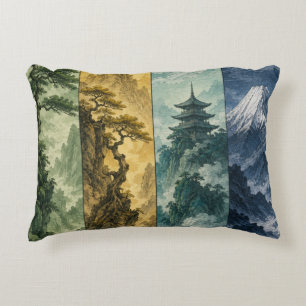 Coussins Décoratifs Quatre Saisons Montagne   Paysage à l'encre japona
