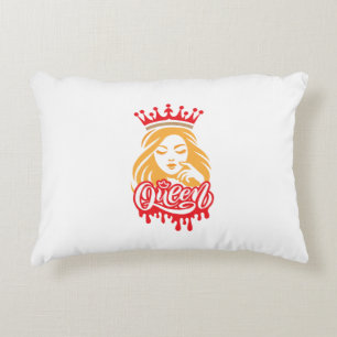 Coussins Décoratifs Queen Design – Typographie élégante de couronne ro