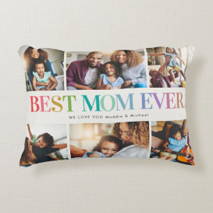 Coussins Décoratifs Rainbow moderne Best Mom Ever 6 Collage photo