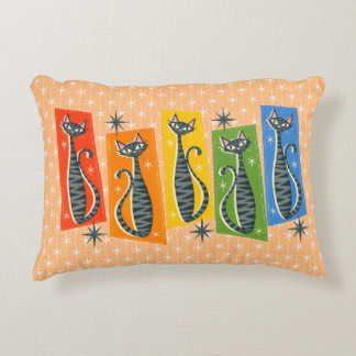 Coussins Décoratifs Rainbow Tabby Cat Atomic Retro LGBTQ+ 