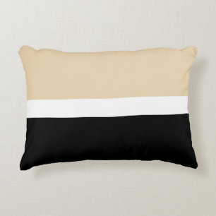 Coussins Décoratifs Rayure Abstraite Beige Noir