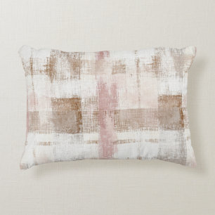 Coussins Décoratifs Rayures Abstraites Brun Crème Rose
