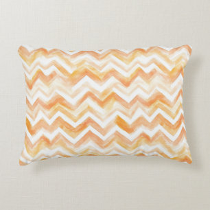 Coussins Décoratifs Rayures Chevron Orange Pêche