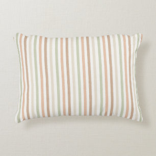 Coussins Décoratifs Rayures de crème verte pêche