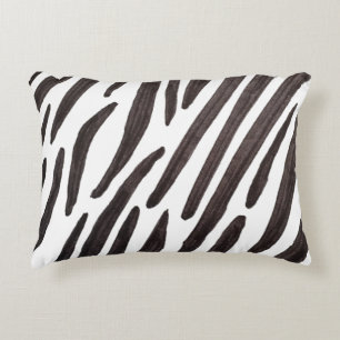 Coussins Décoratifs Rayures de zèbre noir et blanc