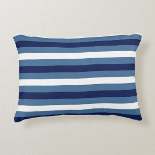 Coussins Décoratifs Rayures Nautiques Bleu Marine Bleu Fumé Blanc Impe