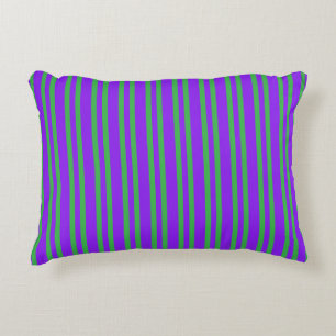 Coussins Décoratifs Rayures vertes violettes sans couture